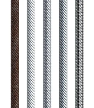 Set of seamless steel cable Stock Illustration