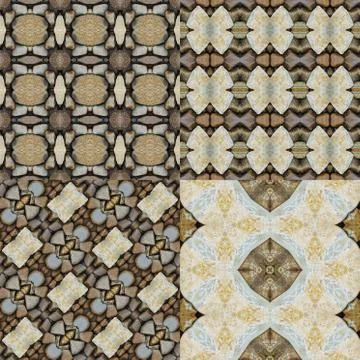 Set of seamless stone backgrounds or textures Illustrazione stock