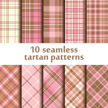 Set of seamless tartan pattern Stock Illustration