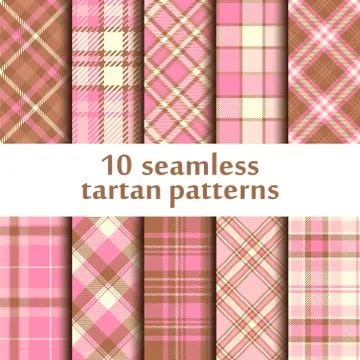 Set of seamless tartan pattern Stock Illustration