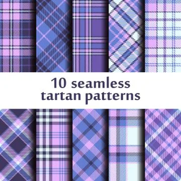 Set of seamless tartan pattern Stock Illustration