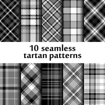 Set of seamless tartan pattern Stock Illustration