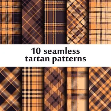 Set of seamless tartan pattern Stock Illustration