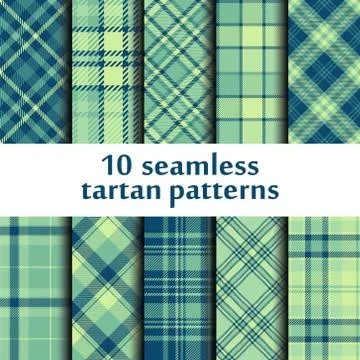 Set of seamless tartan pattern Stock Illustration
