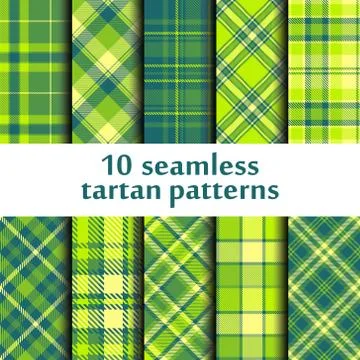 Set of seamless tartan pattern Stock Illustration