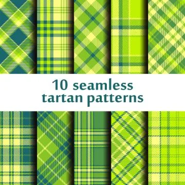 Set of seamless tartan pattern Stock Illustration
