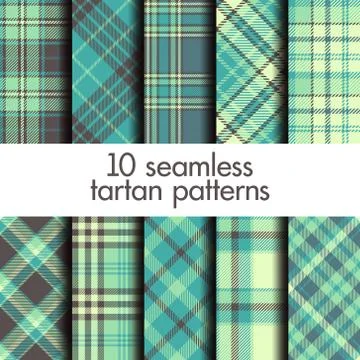 Set of seamless tartan pattern Stock Illustration
