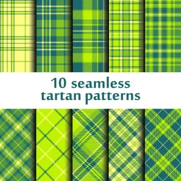 Set of seamless tartan patterns Stock Illustration