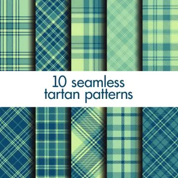 Set of seamless tartan patterns Stock Illustration