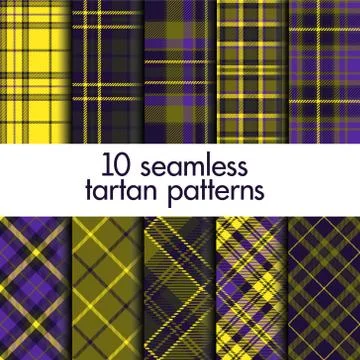 Set of seamless tartan patterns Stock Illustration