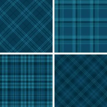 Set of seamless tartan patterns Stock Illustration