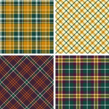 Set of seamless tartan patterns Stock Illustration