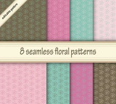 Set of seamless textures. Cherry blossoms. Spring seamless texture. Cherry bl Stock Illustration