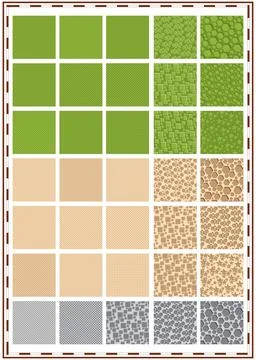 A set of seamless textures. イラスト素材