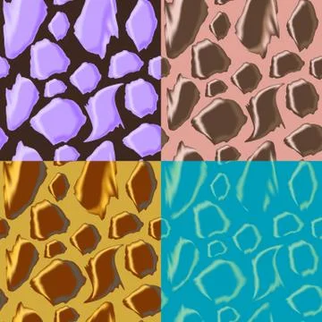 Set of seamless vector abstract patterns Stock Illustration