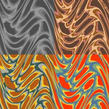 Set of seamless vector abstract patterns Illustrazione stock