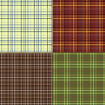 Set of seamless vector geometric patterns 스톡 일러스트