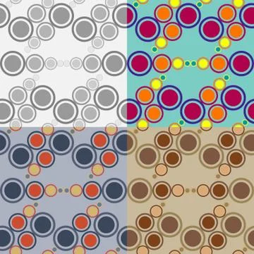 Set of seamless vector pattern Stock Illustration