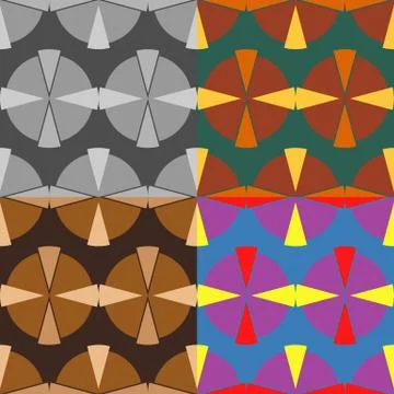 Set of seamless vector pattern Stock Illustration