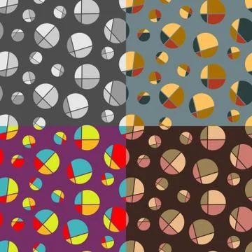 Set of seamless vector pattern Stock Illustration