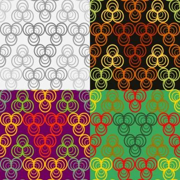 Set of seamless vector pattern Stock Illustration