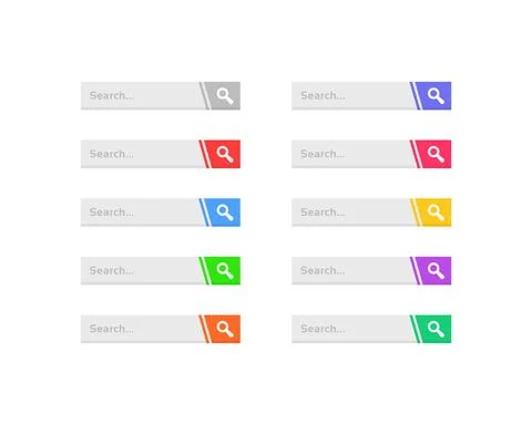 Set of search bar for web Stock Illustration