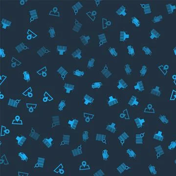 Set Search barcode, Scanner scanning, Delivery truck movement and Placeholder on Illustrazione stock