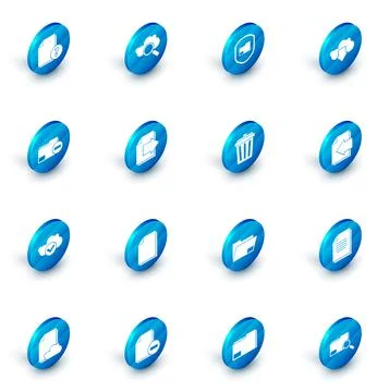 Set Search cloud computing, Document folder protection, Cloud download, with Illustrazione stock