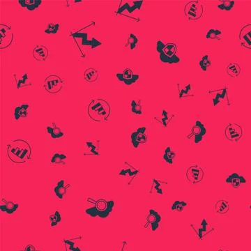 Set Search cloud computing, Financial growth, Pie chart infographic and Cloud 스톡 일러스트