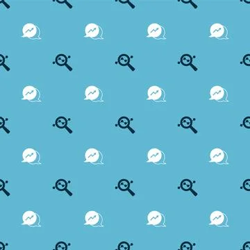 Set Search data analysis and Financial growth on seamless pattern. Vector Stock Illustration