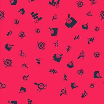 Set Search data analysis, Financial growth, Processor CPU and Document with Stockillustratie