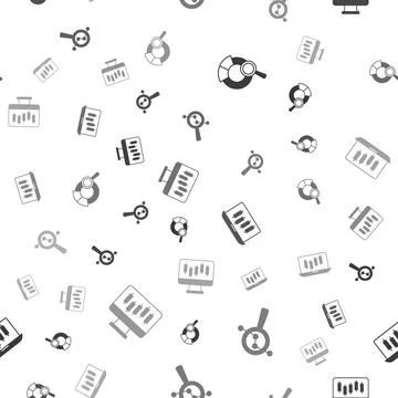 Set Search data analysis, Stocks market growth graphs and  on seamless patt.. Illustrazione stock