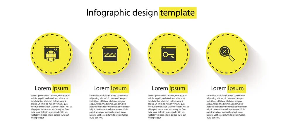 Set Search engine, Browser window, Secure your site with HTTPS, SSL and Mag.. Иллюстрация