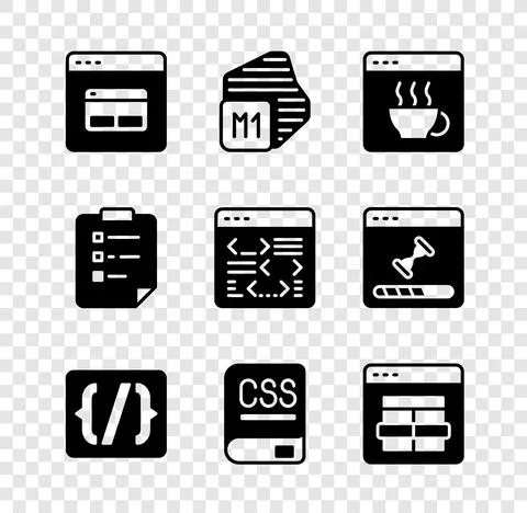 Set Search engine, Processor, Software, Programming language syntax, Books about Stock Illustration