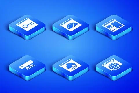 Set Search engine, Secure your site with HTTPS, SSL, Cloud technology data 스톡 일러스트