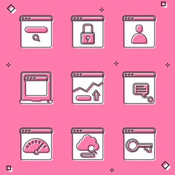 Set Search engine, SSL, Create account screen, Laptop browser window, Financial イラスト素材