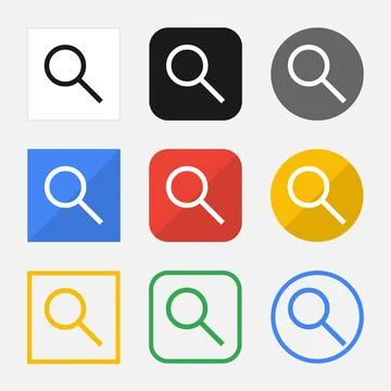 Set of search icons for your web site or mobile app Stock Illustration