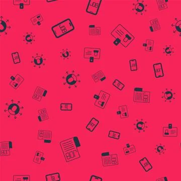 Set Search job, Multitasking manager working and Identification badge on Stock Illustration