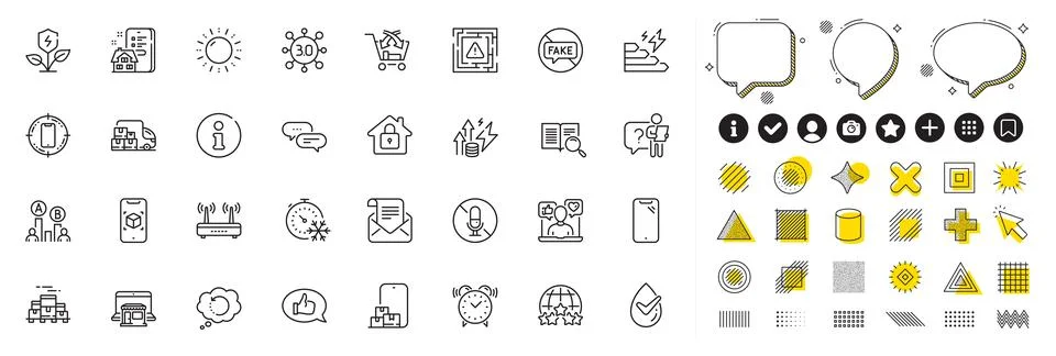 Set of Search text, Feedback and Smartphone line icons for web app. Pictogram イラスト素材