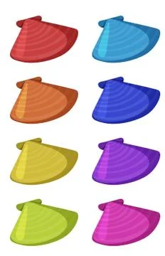 Set of seashells in different colors 스톡 일러스트