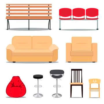 Set of seats Stock Illustration
