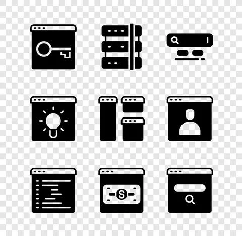 Set Secure your site with HTTPS, SSL, Server, Search engine, Browser window Illustration