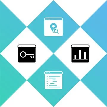 Set Secure your site with HTTPS, SSL, Browser window, Infographic of city map Stock Illustration