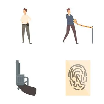 Set of security and identification icons Stock Illustration