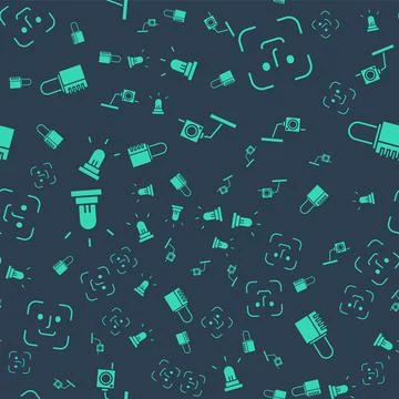 Set Security camera, Face recognition, Motion sensor and Safe combination lock Stock Illustration