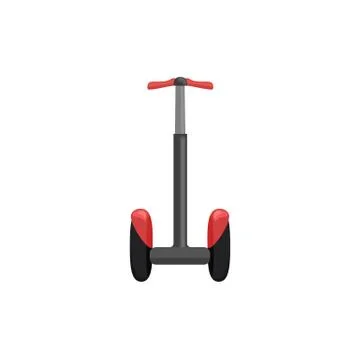 Set of self-balancing electric scooters isolated on white. Vector illustrat.. Stock Illustration