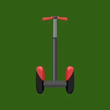 Set of self-balancing electric scooters isolated on white. Vector illustrat.. Stock Illustration