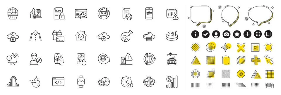 Set of Seo script, Edit person and House security line icons for web app Stock Illustration