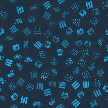 Set Server, Data, Neural network,  and Artificial intelligence robot on sea.. イラスト素材