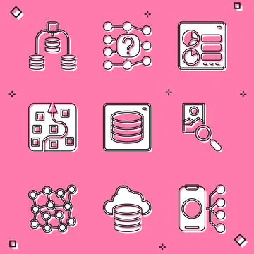 Set Server, Data, Neural network, Computer api interface, Photo retouching,.. イラスト素材